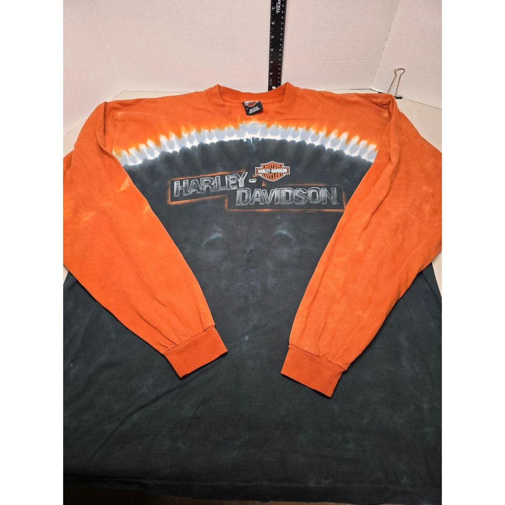 Vintage Harley-Davidson Long Sleeve Men's XL Shirt Great Smoky Mountains Tie Dye